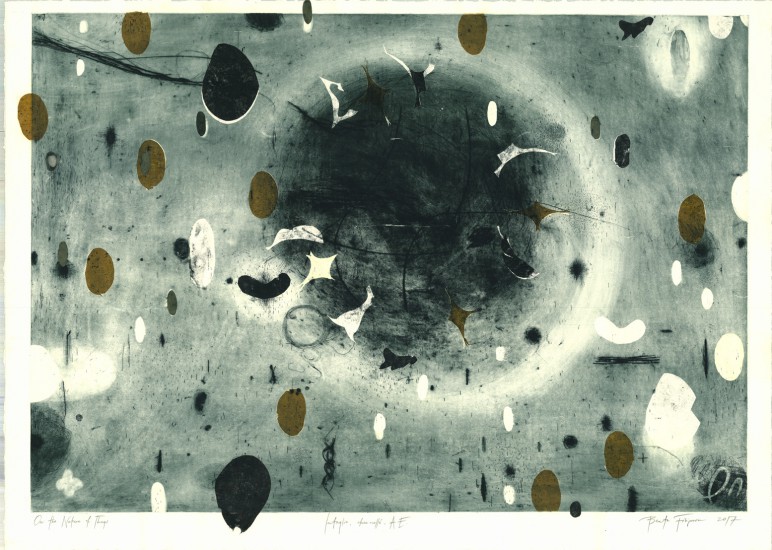 On the Nature of Things | Intaglio chinecolle collage suchy tłok | 77x106cm | 2017